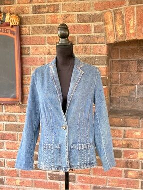 💙 Spiegel Light Blue Denim Blazer Jacket